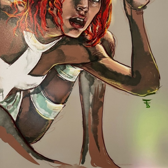 Fifth Element Leeloo Print Framed White 12”x16” - Picture 4 of 4